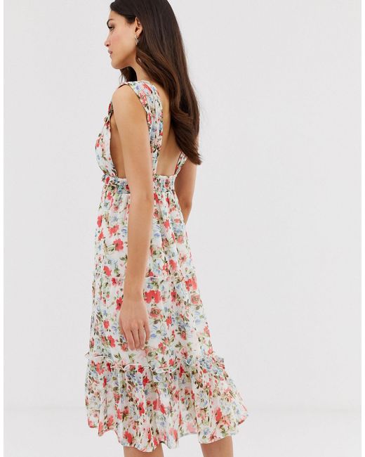 vila floral midi dress