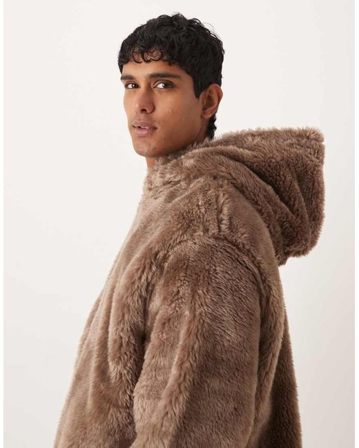Felpa Con Cappuccio Oversize di ASOS in Brown da Uomo