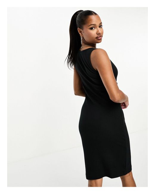 Aware - robe boutonnée mi-longue Vero Moda en coloris Noir | Lyst
