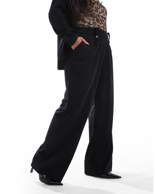 ONLY Black Double Button Wide Leg Trousers Co-ord