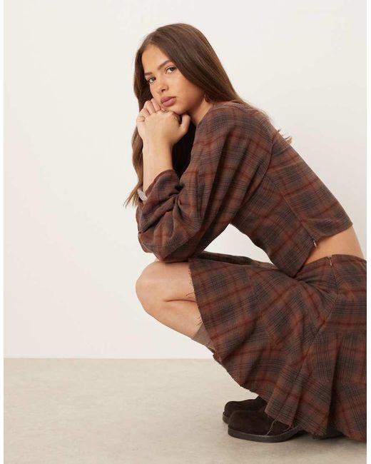 ASOS Natural Volume Detail Mini Skirt