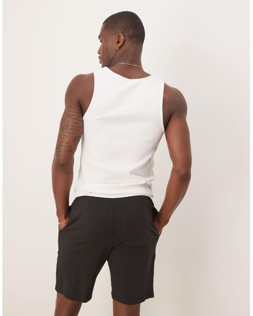 Calvin Klein – pyjamashorts in Black für Herren