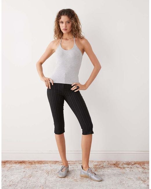 Weekday White Scoop Halter Neck Vest Top