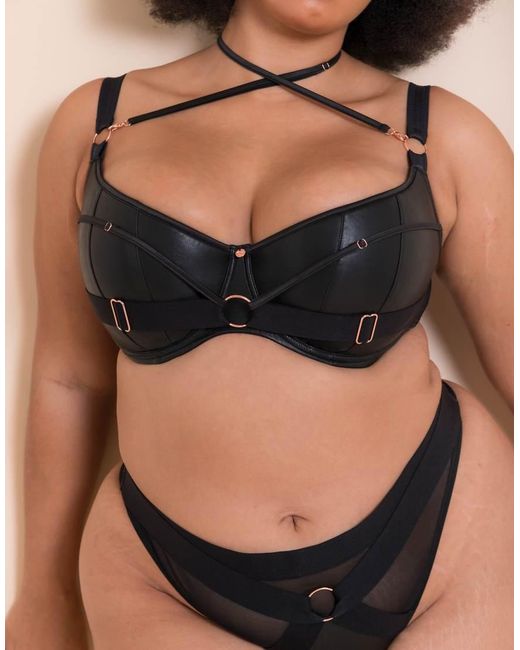 Curvy Kate Black Scantilly Harnessed Thong Fuller Bust