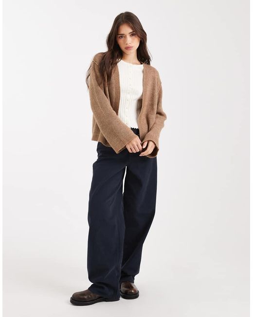 Miss Selfridge Natural Edge To Edge Cardigan