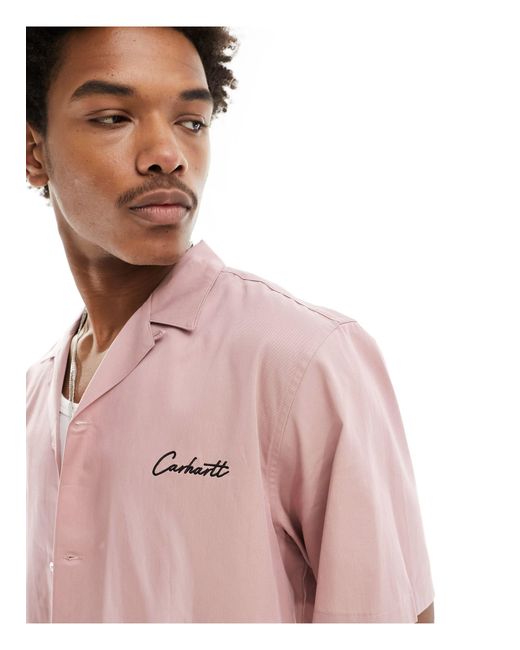 Carhartt – delray – hemd in Pink für Herren