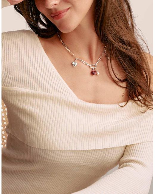 Thomas Sabo Red Charm Pendant Rose Blossom Connect