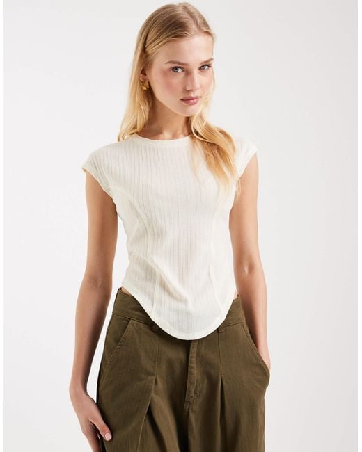ASOS White Cap Sleeve Top