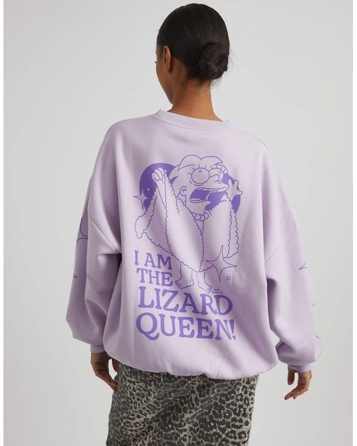 Skinnydip London Purple London The Simpsons Lizard Queen Sweatshirt