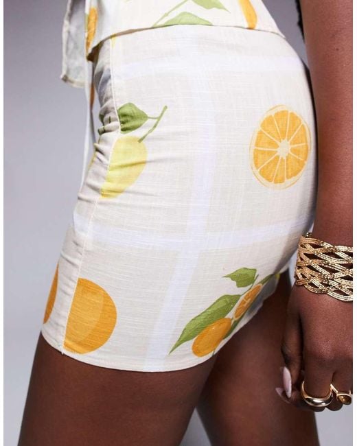 Missy Empire White Linen Look Mini Skirt Co-ord