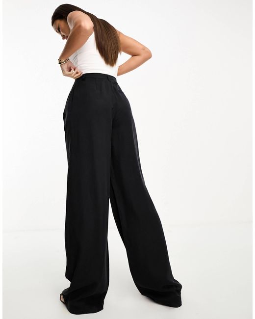 ASOS Blue Asos Design Tall Casual Wide Leg Trousers