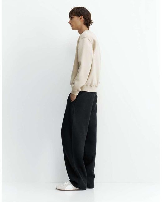 Pull&Bear Baggy Joggers in het White voor heren