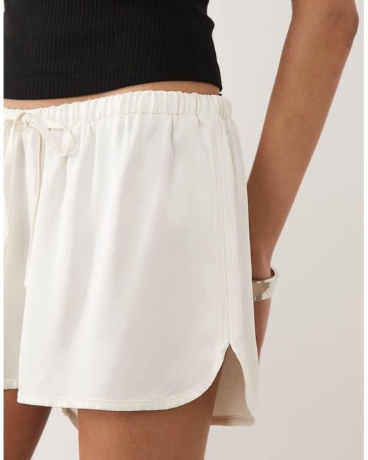 ASOS Natural Satin Micro Runner Short