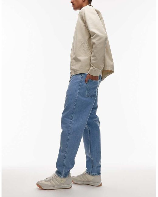 Carhartt Blue Newel Relaxed Tapered Fit Jeans for men