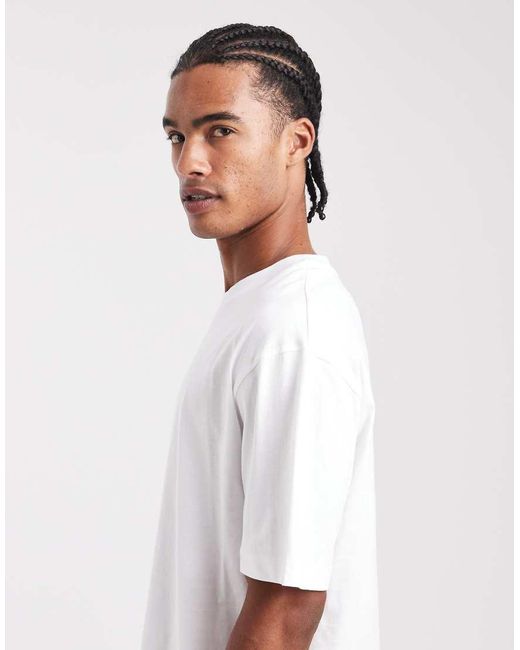 ASOS White Essentials 2 Pack Relaxed T-Shirts for men