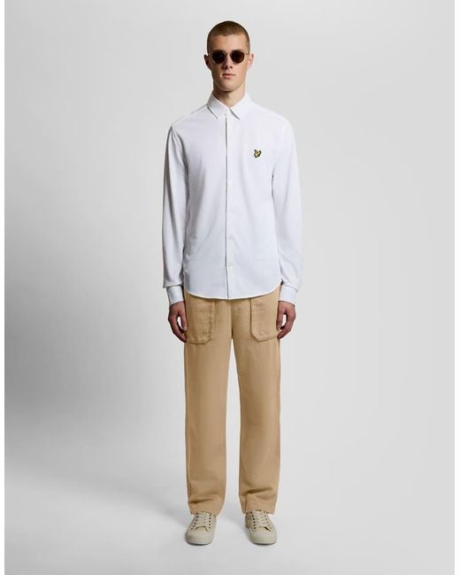 Lyle & Scott White Trousers Linen Trousers for men