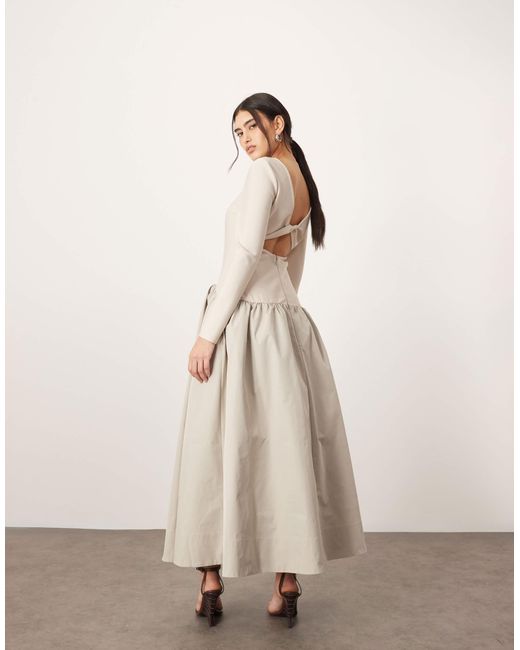 ARRANGE Natural – langärmliges maxikleid