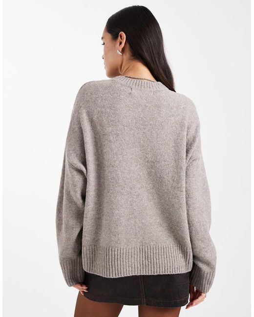 Vero Moda Gray Soft O-neck Sweater