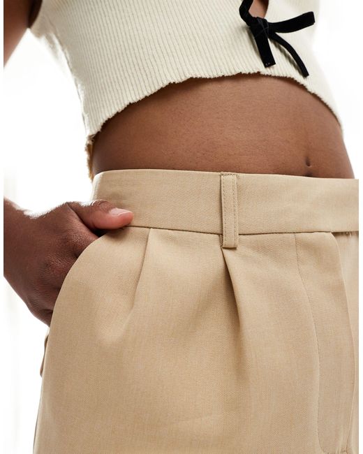Miss Selfridge Natural Tailored Mini Pelmet Skirt