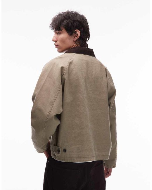 Obey Brown Caden Work Jacket for men