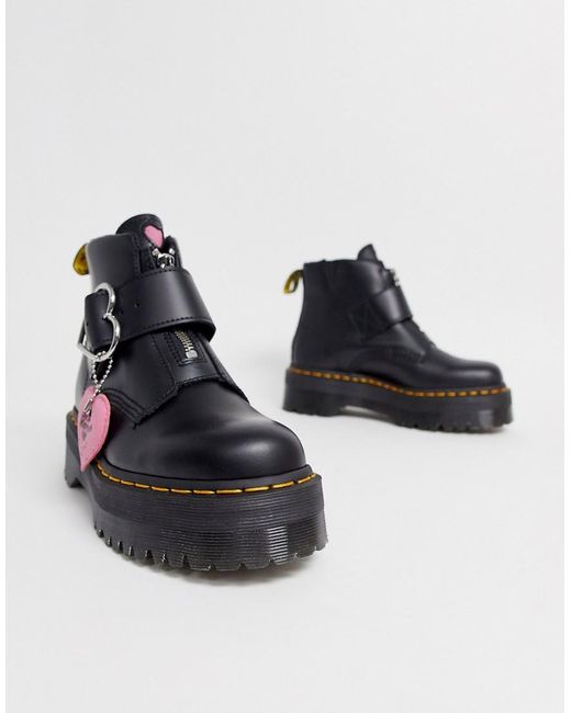 Dr. Martens Dr. Martens X Lazy Oaf Chunky Buckle Boot in Black | Lyst  Australia