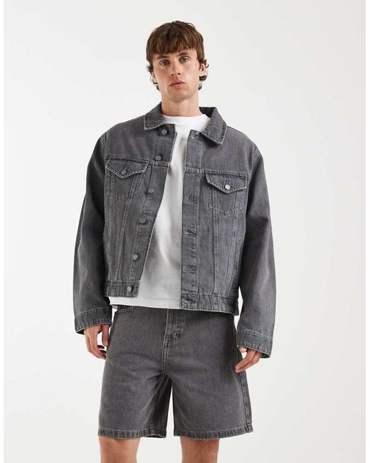 ASOS White Circular Design Collection Denim Jorts for men