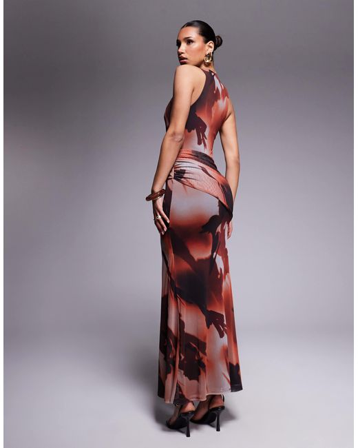 ASOS Multicolor – maxikleid aus netzstoff