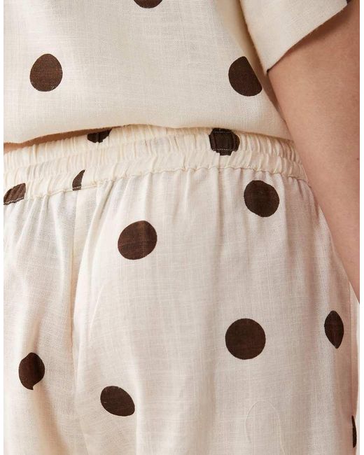 ASOS Natural Linen Mix Shorts