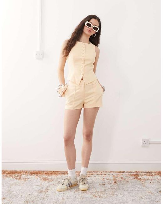 Miss Selfridge Natural Tailored Vest