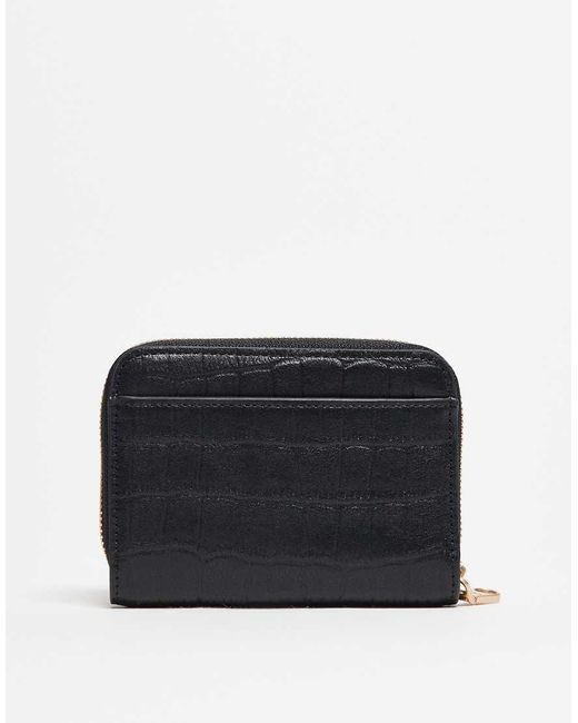 Calvin Klein Blue Medium Croc Zip Purse