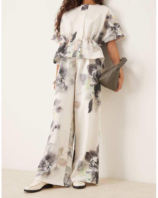 ASOS Natural Co-ord Wide Leg jogger