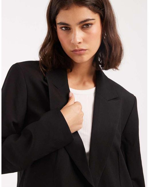 ASOS Elegante Ruimvallende Blazer in het Black