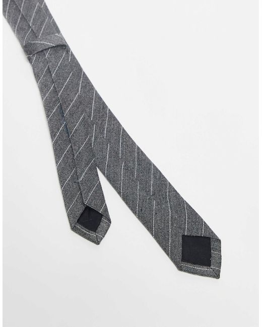 ASOS White Skinny Striped Tie
