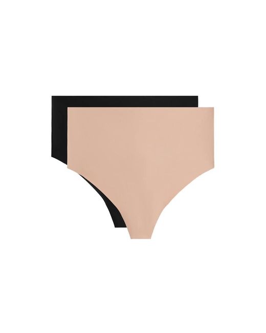 Oysho Natural 2 High-rise Invisible Polyamide Blend Medium-support Thongs