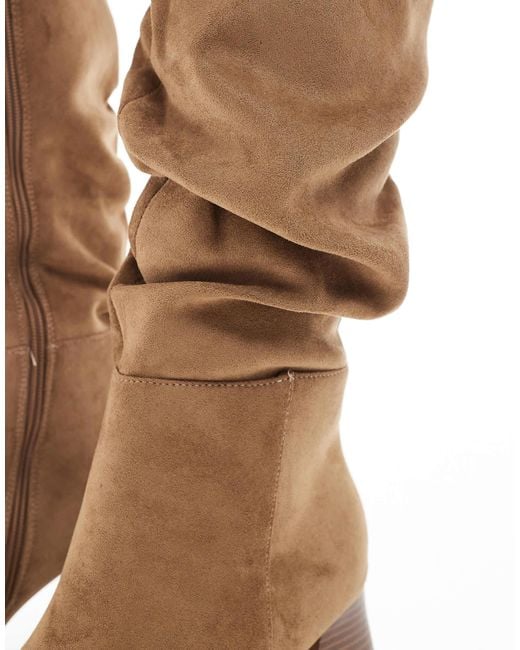 SEQWL White – fisher – locker sitzende, kniehohe stiefel