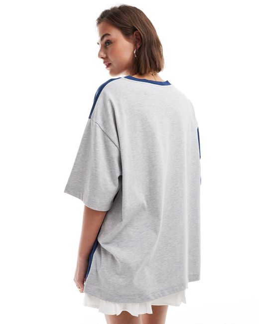 ASOS Blue Oversized T-shirt With Running Sports Graphic