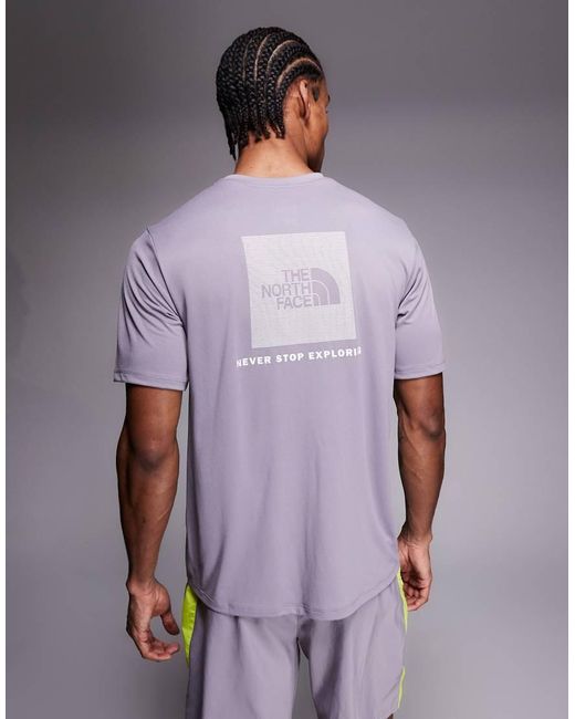 The North Face Purple Training 24/7 Box Nse Backprint T-shirt for men