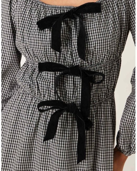 Glamorous Gray Tie Front Maxi Dress
