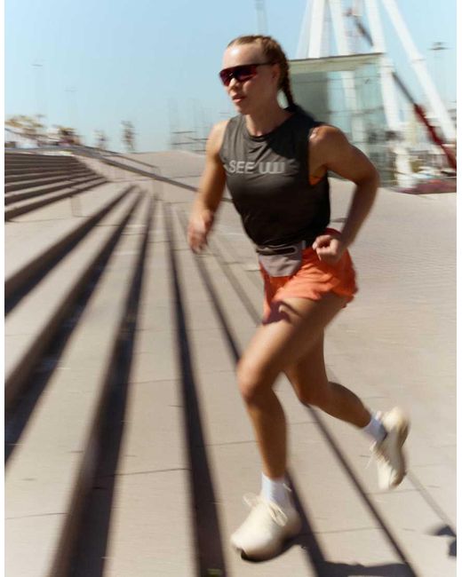 Oysho Gray Technical Sleeveless T-shirt With Text