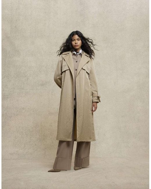 River Island Natural Relaxed Wrap Trench Coat