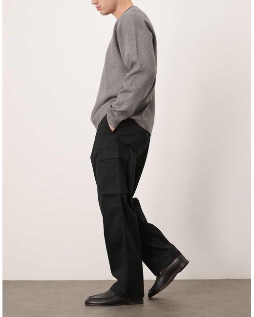 Pantaloni Cargo Dritti Neri di Calvin Klein in Black da Uomo