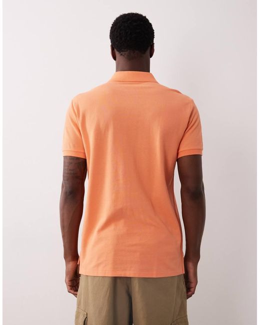 Polo Ralph Lauren Orange Icon Logo Custom Slim Fit Pique Polo for men