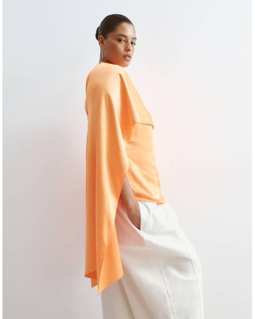 ARRANGE White Curve Willa Elasticated Waist Drawstring Trousers