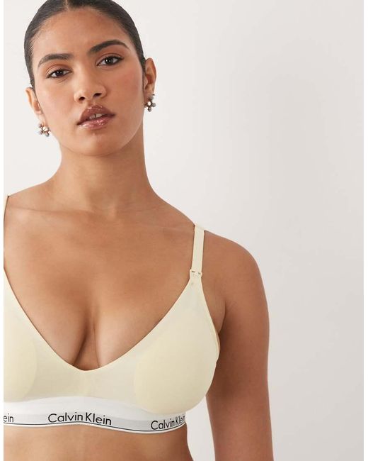 Calvin Klein White Icon Cotton Modal Lightly Lined Maternity Bra