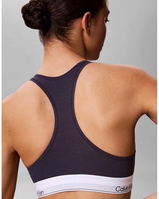 Calvin Klein Blue Icon Cotton Modal Unlined Bralette