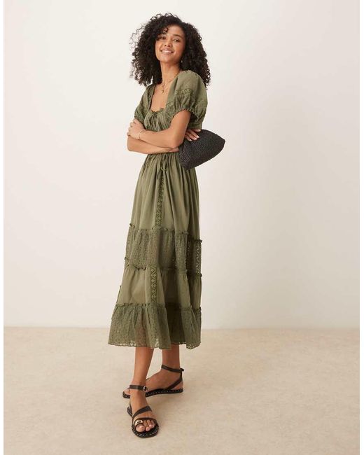 Free People Natural Falling Sun Midi Dress