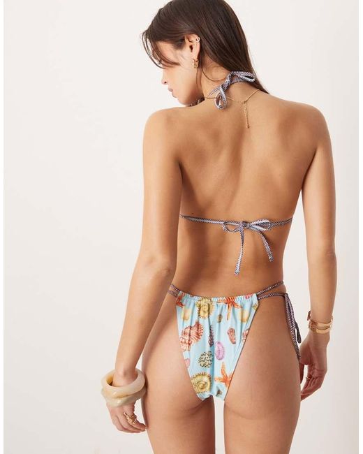 ASOS Brown Solar Starfish Double Tie Side Bikini Bottom