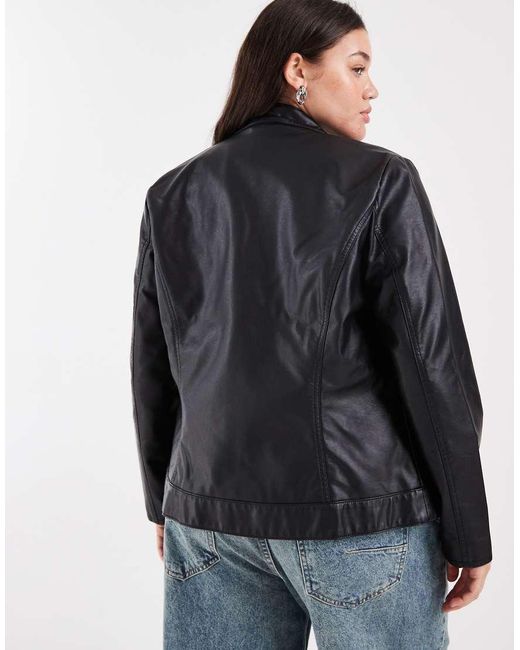 ONLY Black Faux Leather Jacket