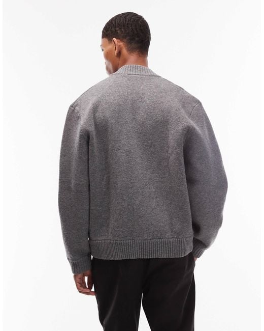 Bomber en laine Lacoste pour homme en coloris Gray