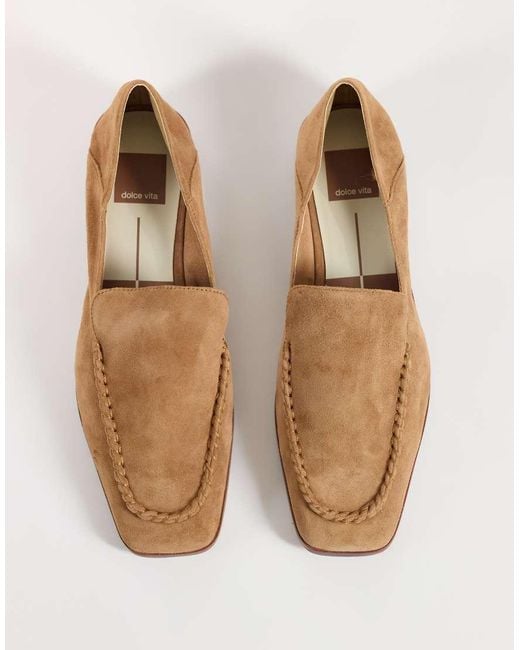 Dolce Vita White Beny Square Toe Loafers